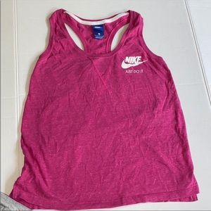 Nike Pink Racerback Tank Small just do it